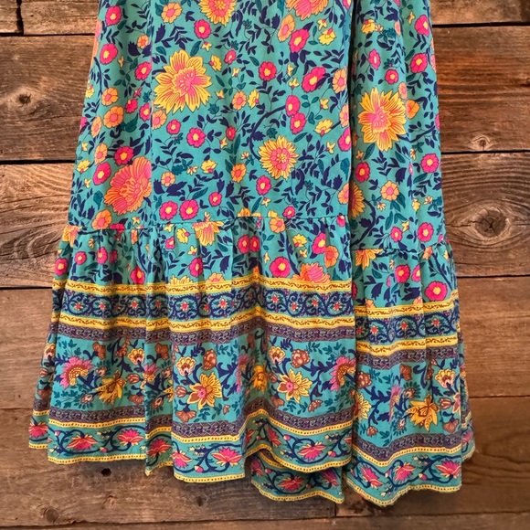 ZESICA Boho Floral Printed Wrap V Neck Short Sleeve Split Maxi Dress Siz… - Picture 9 of 9